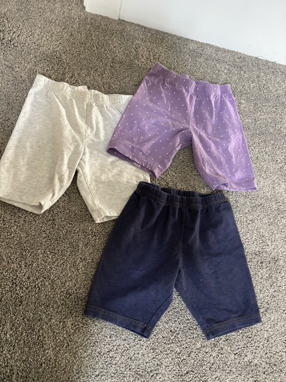 CARTER’S - Kids Basic Knit Shorts - Purple, Gray, Navy (3-Pack)